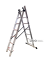 Лестница трехсекционная алюминиевая GTM KME307 3x7 ступеней 1.9-4.07м 0