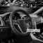 Чохол на кермо Carlife 37-39см, шкіра, чорний, біла гума, один шов, перфорований 0
