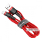 Кабель Baseus Cafule Lightning Cable 2A (3м) червоний/чорний 7