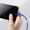 Кабель Baseus Crystal Shine Series Fast Charging Lightning 2.4A (2m) блакитний 2