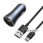 Автомобильное зарядное устройство Baseus Golden Contactor Pro 40W USB+Type-C+Cable Type-C 5A (1м) темно-серый 2