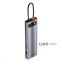 USB-Хаб Baseus Metal Gleam Series 5-in-1 30Hz Version (3xUSB3.0+4KHD+Type-C) сірий 6