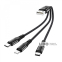 Кабель Hoco X47 Harbor 3-in-1 (Lightning+Micro USB+Type-C) (1m) black 3
