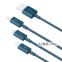 Кабель Baseus Superior Series Fast Charging 3-in-1 (Micro USB+Lightning+Type-C) 3.5A (1.5m) синий 2