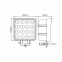 Фара світлодіодна Winso Pro EPISTAR white точковий 10-30V, 48W (16x3W), 1шт 6