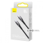 Кабель Baseus Glimmer Series Fast Charging Type-C to Type-C 100W (2m) білий 0