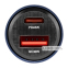 Автомобільний зарядний пристрій Brevia ePower DualCharge 75W 1xUSB-C+1xUSB-A, прозорий синій 0