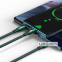 Кабель Baseus Bright Mirror Retractable 3 in 1 (Micro USB+Lightning+Type-C) 100W (1.2m) green 3