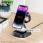 Бездротовий зарядний пристрій Acefast E16 desktop 3-in-1 wireless charging holder чорний 5