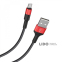 Кабель Hoco X26 Xpress Micro USB (1м) черный/красный 2
