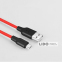 Кабель Hoco X21 Silicone Micro USB (1м) красный/черный 1