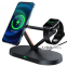 Бездротовий зарядний пристрій Acefast E9 desktop 3-in-1 wireless charging holder чорний 4