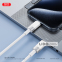 Кабель XO Brushed Silicone USB to Type-C 6A 1м білий 0
