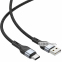 Кабель Winso Pro USB to Type-C TPE+плетіння 1,2м чорний 1