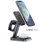 Беспроводное зарядное устройство Acefast E3 desktop three-in-one wireless charging stand 2