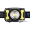 Ліхтар налобний Brevia 550Lm, 3W CREE XPG+COB, 1200mAh/3xAAA, Zoom, з сенсором білий/червоний 0