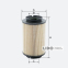 Фильтр топливный Molder Filter KFX 68D (WF8308, KX178DEco, PU9362X) 1