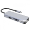 Type-C-Хаб Proove Iron Link 6 in 1 (2*USB3.0 + SD/TF + RJ45 + HDMI) срібний 1