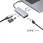 Type-C-Хаб Proove Iron Link 6 in 1 (2*USB3.0 + SD/TF + RJ45 + HDMI) срібний 2