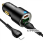 АЗП Hoco NZ6 45W (2 Type-C + 1 USB) + Кабель Type-C to Lightning black 3