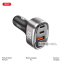 Автомобільний зарядний пристрій XO CC61 Smart USB/Type-C/Lightning 100W срібний 1
