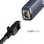 Перехідник Baseus Lite Series Ethernet 1000Mbps (USB to RJ45) сірий 2