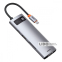 Type-C-Хаб Baseus Metal Gleam Series 8-in-1 Multifunctional (Type-C to HDMI*1+USB3.0*3+PD*1+RJ45*1+SD/TF*1) сірий 10