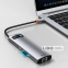 Type-C-Хаб Baseus Metal Gleam Series 8-in-1 Multifunctional (Type-C to HDMI*1+USB3.0*3+PD*1+RJ45*1+SD/TF*1) сірий 4
