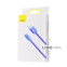 Кабель Baseus Crystal Shine Series Fast Charging Lightning 2.4A (1.2m) блакитний 0