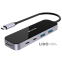 Type-C-Хаб Proove Shadow (2*USB3.0 + Type-C + PD100W + HDMI) темно сірий 1