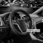 Чохол на кермо Carlife 37-39см, шкіра, чорний, біла гума, один шов 0