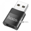 Перехідник Hoco UA17 USB to Type-C чорний 1