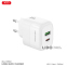 Мережевий зарядний пристрій XO L137 PD20W/QC18W 1USB-A+1USB-C + Lightning кабель білий 0