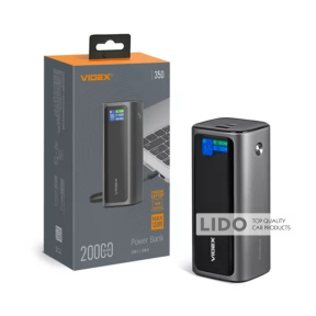 Повербанк (Power Bank) Videx VPB-350 PD100W 20000mAh +Display Grey