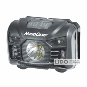 Ліхтар налобний Nord Camp 150Lm, 3W LED, 1200mAh з сенсором білий/червоний