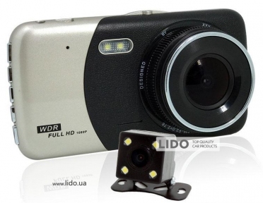 Автомобильный видеорегистратор DVR CT503 HD 1080P 4' с двумя камерами