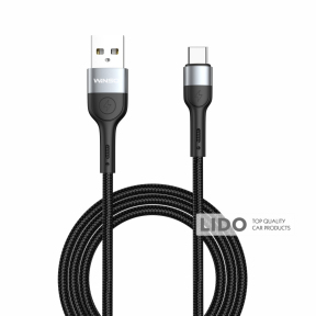 Кабель Winso Pro USB to Type-C TPE+плетіння 1м чорний