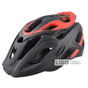 Велосипедный шлем Grey's L черно-красный матовый