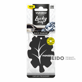 Освежитель воздуха Winso Lucky Leaf, ароматизатор целлюлозный, Black Diamond