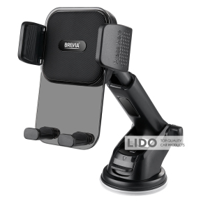 Держатель телефона автомобильный Brevia DashArm СrystalHold с присоской, пелескоп 132-182мм, для 4.7-6.8