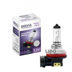 Галогенова лампа Brevia H9 12V 65W PGJ19-5 Power +30% CP