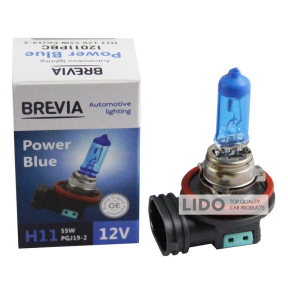 Галогенова лампа Brevia H11 12V 55W PGJ19-2 Power Blue 4200K CP
