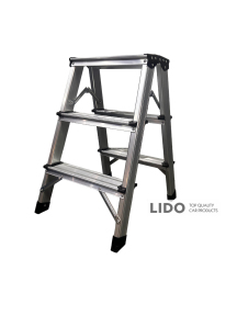 Стремянка двусторонняя GTM KMH1203 0,58м алюминиевая