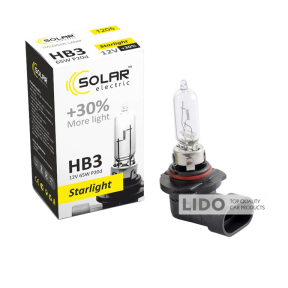Галогенова лампа Solar HB3 12V 65W P20d Starlight +30%