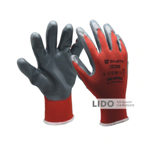 Перчатки защитные с нитриловым покрытием Wurth Red Nitrile пара, размер 8