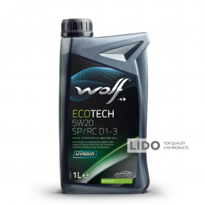 Моторное масло Wolf Ecotech D1-3 5W-20 1л