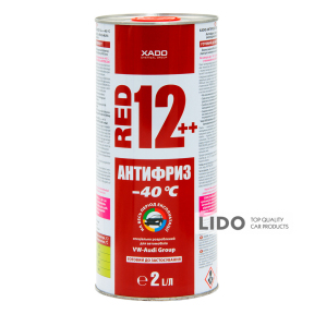 Антифриз Xado Antifreeze Red 12++ -40⁰С червоний готовий 2л