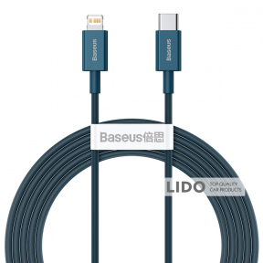 Кабель Baseus Superior Series Fast Charging Type-C to Lightning PD 20W (2m) синій