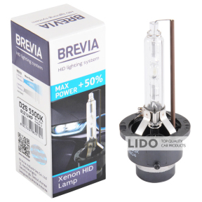 Ксеноновая лампа Brevia D2S +50%, 5500K, 85V, 35W PK32d-2, 1шт