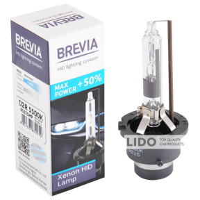 Ксенонова лампа Brevia D2R +50%, 5500K, 85V, 35W PK32d-3, 1шт